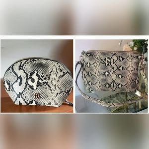 Bessie London large handbag with matching cosmetic bag